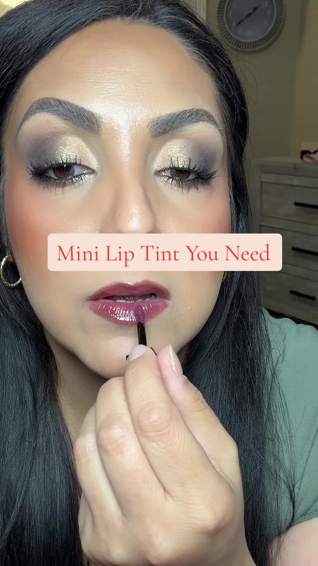 TikTok post by @memrymakeuptherapy for Dinto Cosmetics. Caption reads: Tiny lip tint… big payoff 🤍💋 @Dinto Cosmetics....