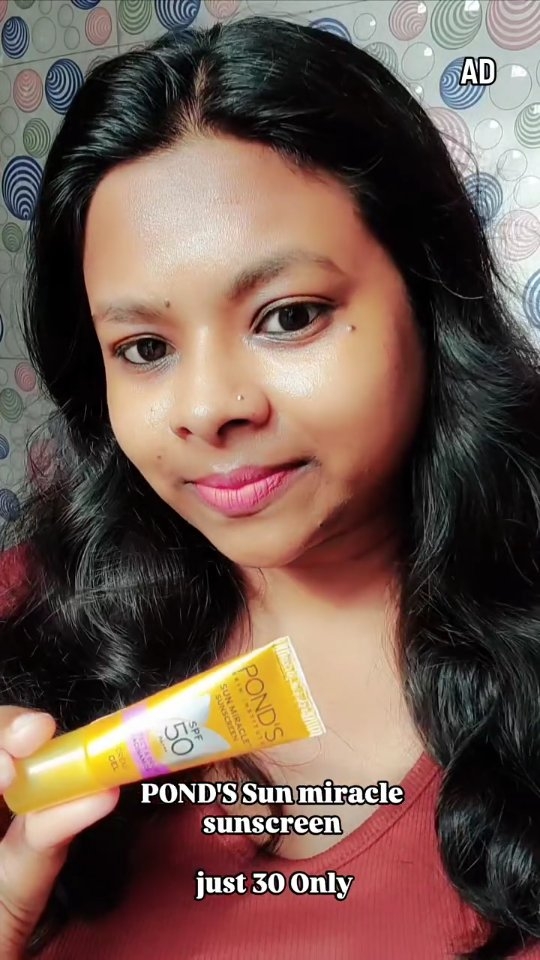 Instagram post by @santrabhagyashree for Viral Pitch. Caption reads: #AD Not just SPF, but a skin-loving formula! 💖....