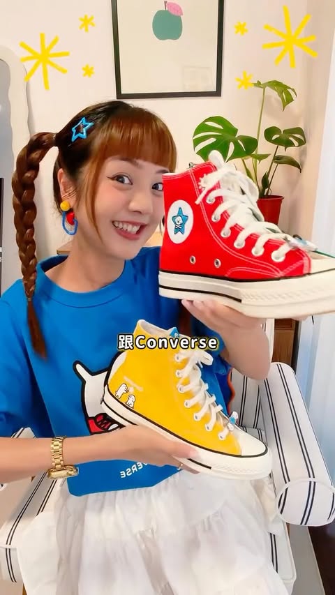 Instagram post by @carol_meat for Converse. Caption reads: Converse x matsui聯名啦！！ （文末有好康） 身為一位 @matsui9988....