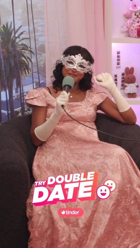 Instagram post by @upstairsneighborspod for Tinder. Caption reads: [...] the bestie makes every date a good date....