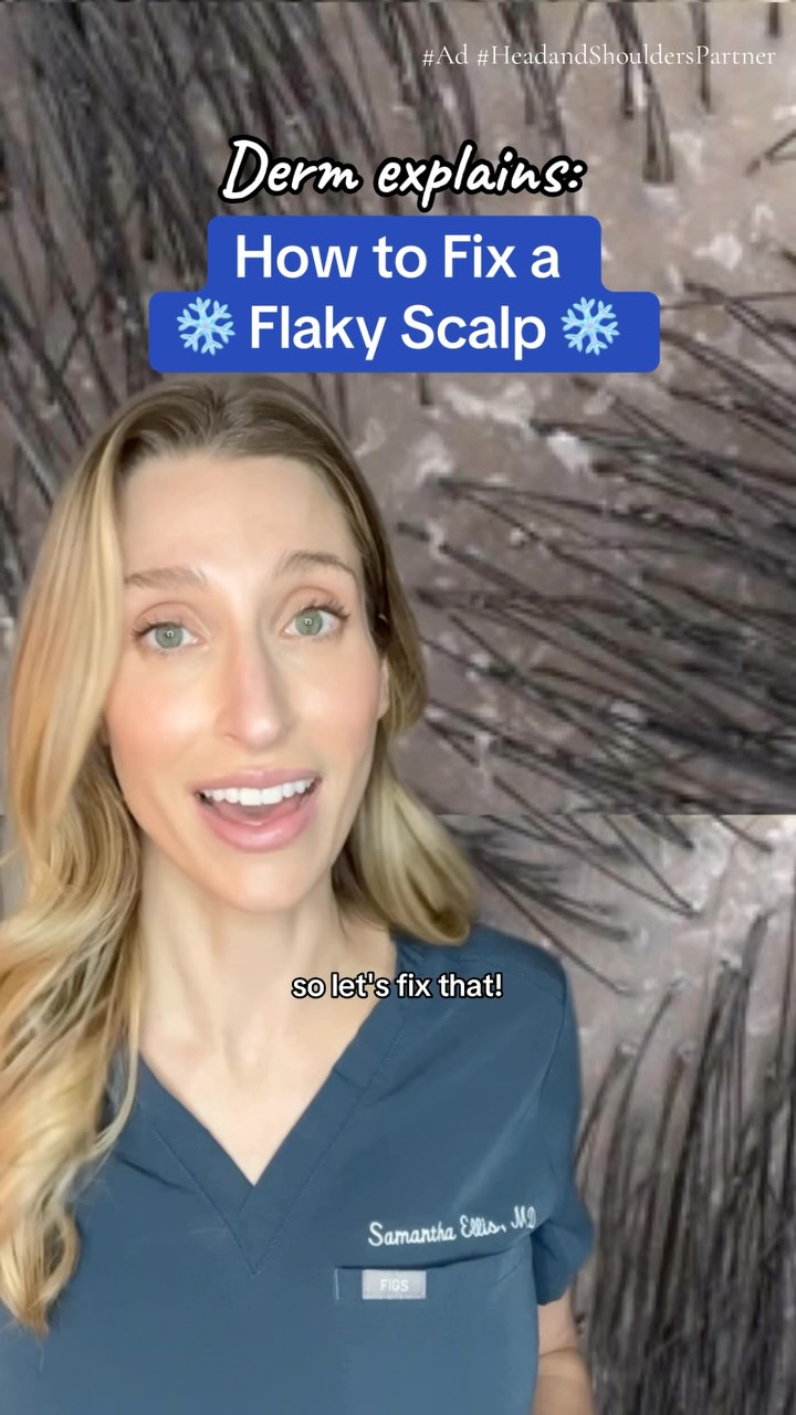 Instagram post by @drsamanthaellis for Head&Shoulders. Caption reads: #ad When it comes to any dandruff treatment,....