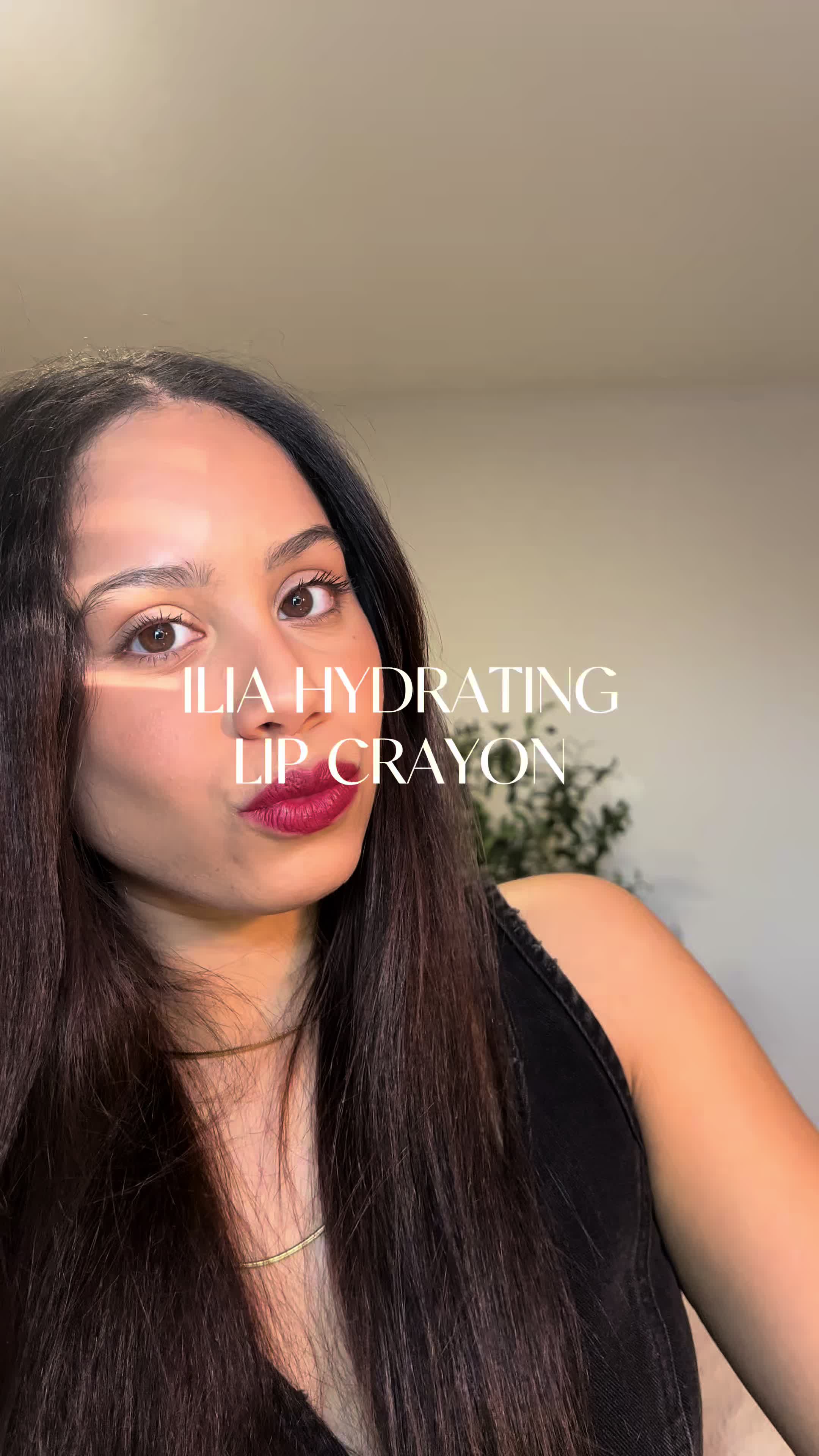 TikTok post by @iumyd for ILIA Beauty. Caption reads: [...] favorite obsession is the @ILIA Beauty Lip....