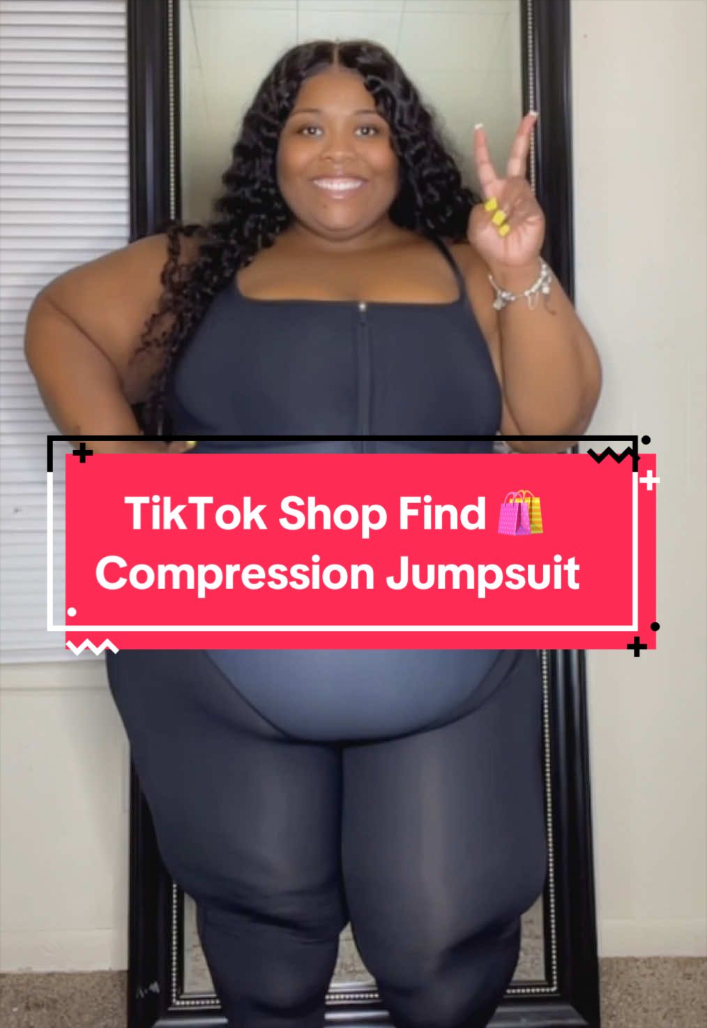TikTok post by @vibingwithtiff for She’s Waisted. Caption reads: @She’s Waisted I’m Wearing A Size 3XL 🛍️ [...].