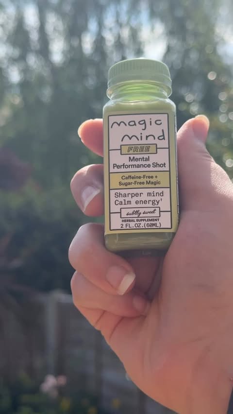 Instagram post by @ayabouchta_beauty for Magic Mind. Caption reads: [...] get through busy mom days 🤍 Magic Mind has....
