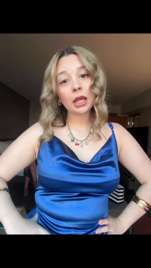 Instagram post by @akaronni for Evereden. Caption reads: HOWS MY DRESS?! For @everedenbrand GALAAA! #fyp....