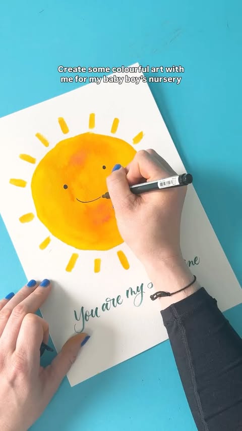 Instagram post by @blinklettering for ぺんてる. Caption reads: Didn’t it turn out SO cute? ☀️ Ad I’m all [...].