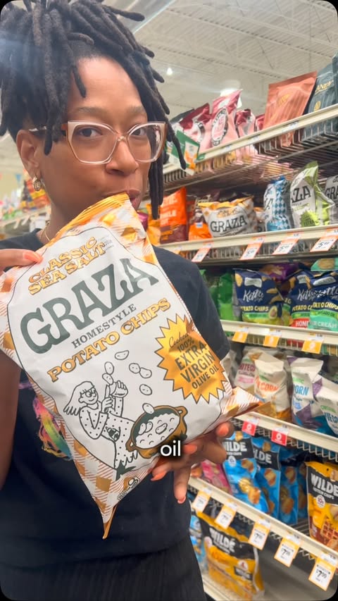 Instagram post by @breecleaneats for Graza. Caption reads: [...] If you’re interested in the Graza oil, my....