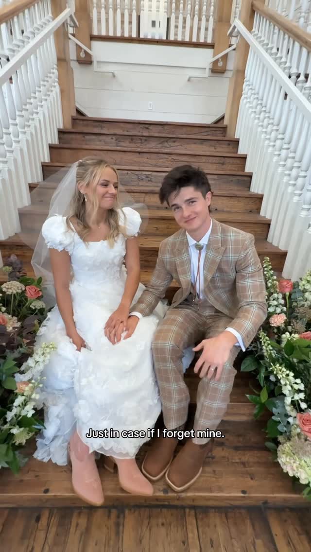 Instagram post by @brockandbostonofficial for Boot Barn. Caption reads: So wild introducing Brock and Kesley as Mr. & Mrs.....