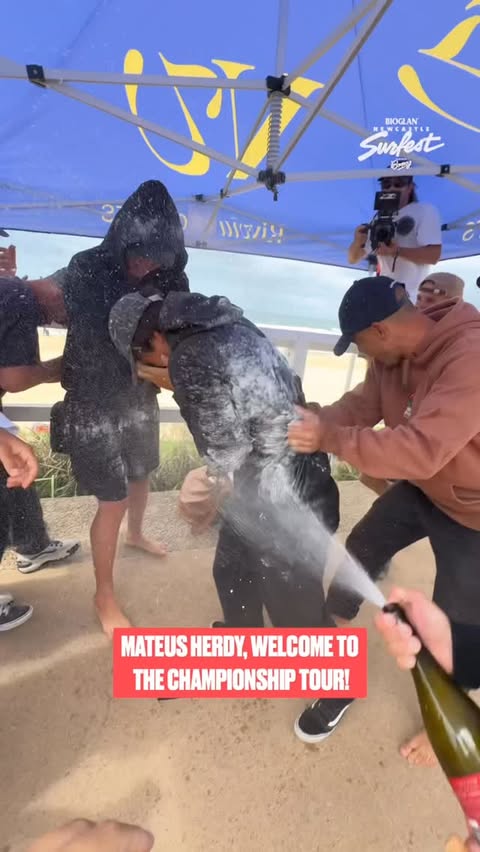 Instagram post by @rivvia.projects for World Surf League. Caption reads: The moment your lifelong dream comes true… ROOKIE....