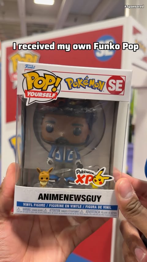 Instagram post by @animenewsguy for Funko. Caption reads: AnimeNewsGuy Pokémon Funko Pop is here! #sponsored....
