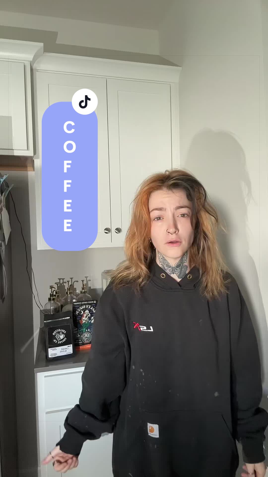TikTok post by @crunchymomsourdough for Bones Coffee Company. Caption reads: [...] @Collector Coffee Co. @Bones Coffee Company.