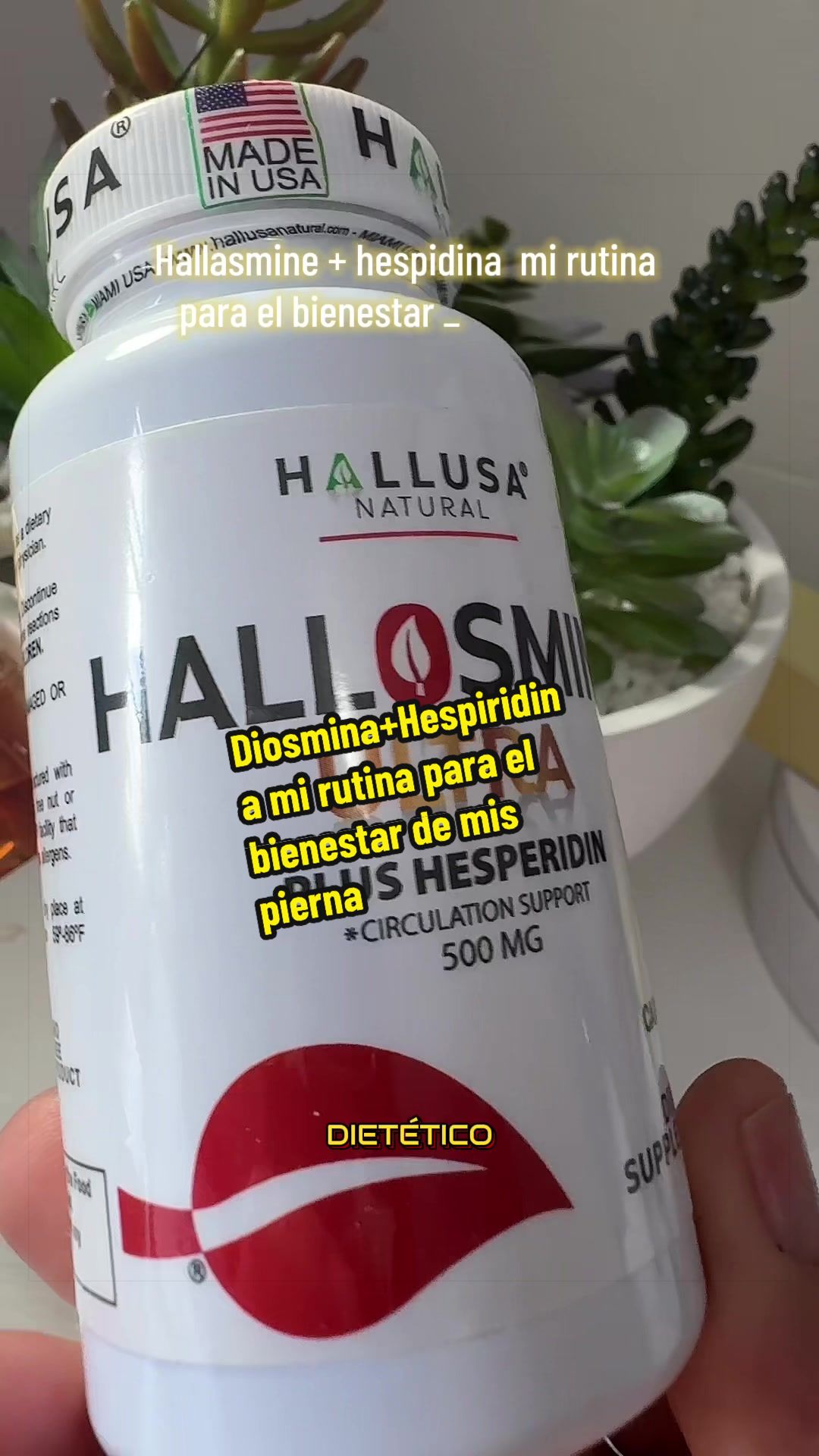 TikTok post by @zeidatiktok8 for Hallusa Natural. Caption reads: [...] #BienestarDiario#piernasLigeras@Hallusa....