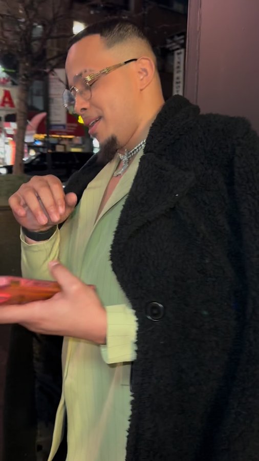 Instagram post by @giothaagoatt for Rainbow Shops. Caption reads: @rainbowshops keeps a btch like me lookin GOOD 💛....