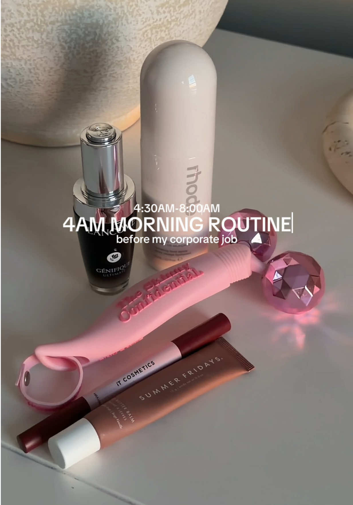 TikTok post by @allyspeaks_ for Feel Goods. Caption reads: [...] @rhode skin @Lancôme @IT Cosmetics @Feel....