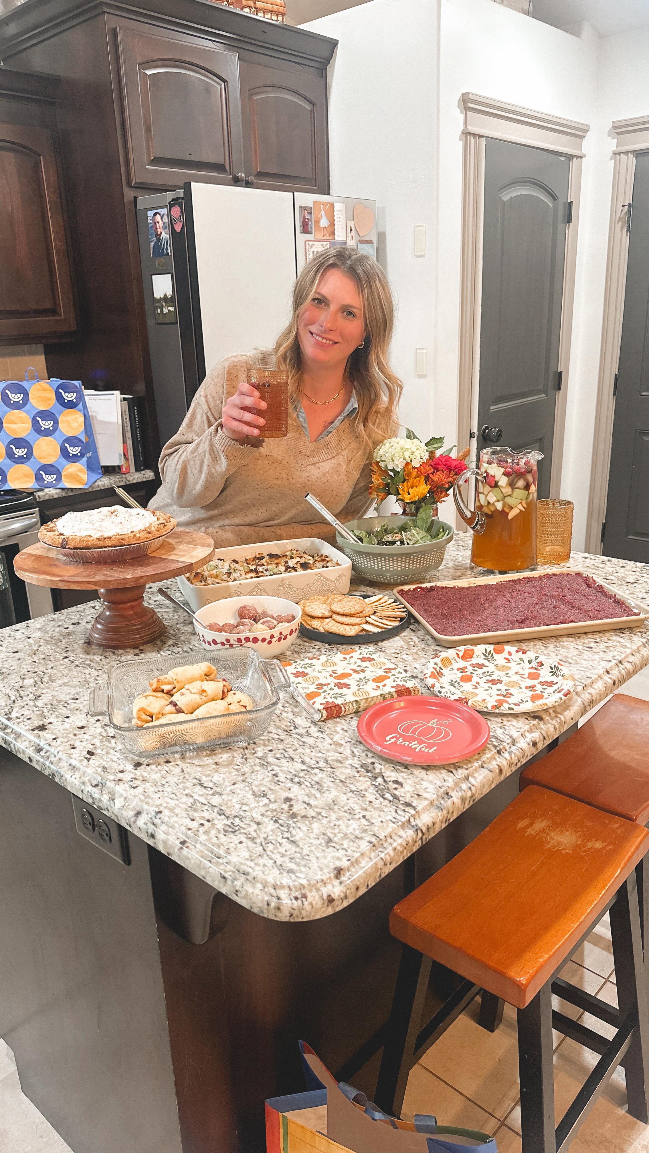 Instagram post by @jessicabmathie for Fred Meyer. Caption reads: #ad From appetizers to sides to bakery-fresh pies,....