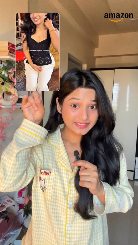 Instagram post by @simraannnn___ for Amazon. Caption reads: [...] 4 mil pagal ho aap log🤌🏻 @amazon 🙏 . .....