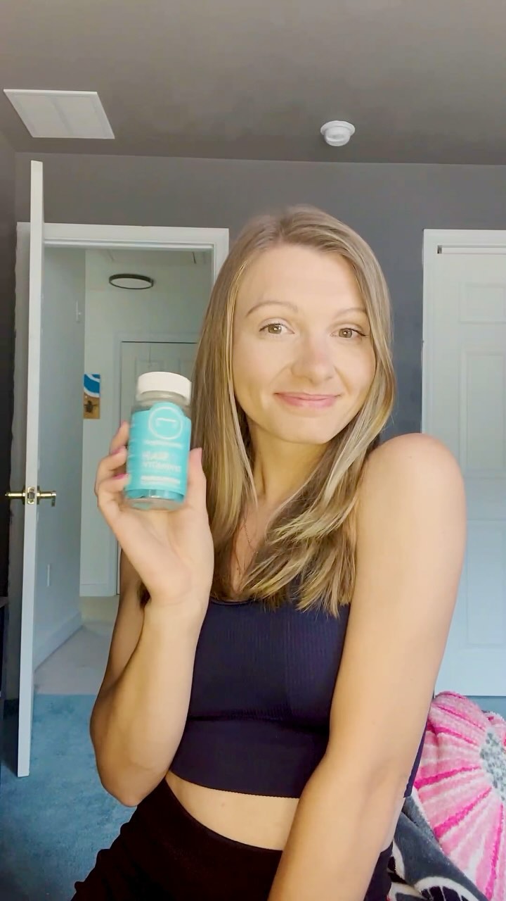 Instagram post by @ashreneemay for SugarbearPRO. Caption reads: Pool days call for extra care! Treating my hair to....