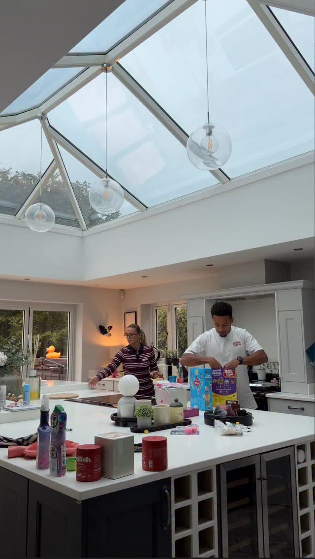 Instagram post by @hattiebourn for Home Bargains. Caption reads: 30 minute house refresh with a special guest....