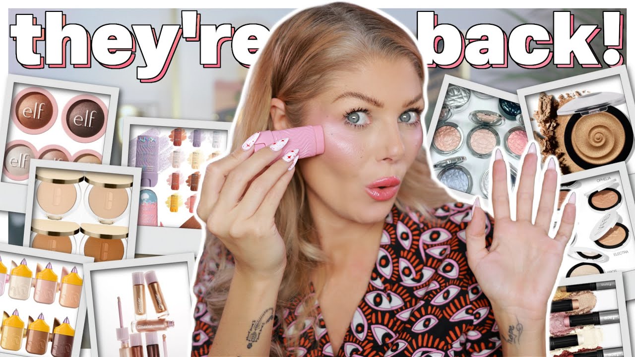 YouTube post by @AngelicaNyqvist for Adept Cosmetics. Caption reads: 2025 Was The RETURN Of Highlighters! ✨ 42....