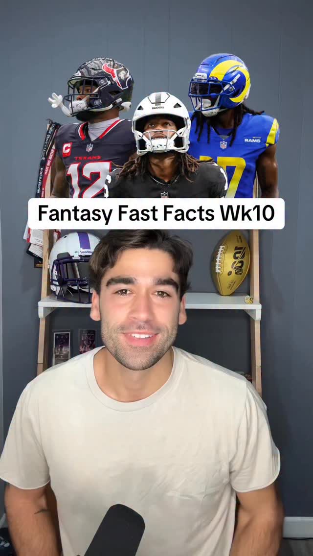 Instagram post by @joelsmythfantasy for Yahoo. Caption reads: The fantasy football facts to know before Week 10....