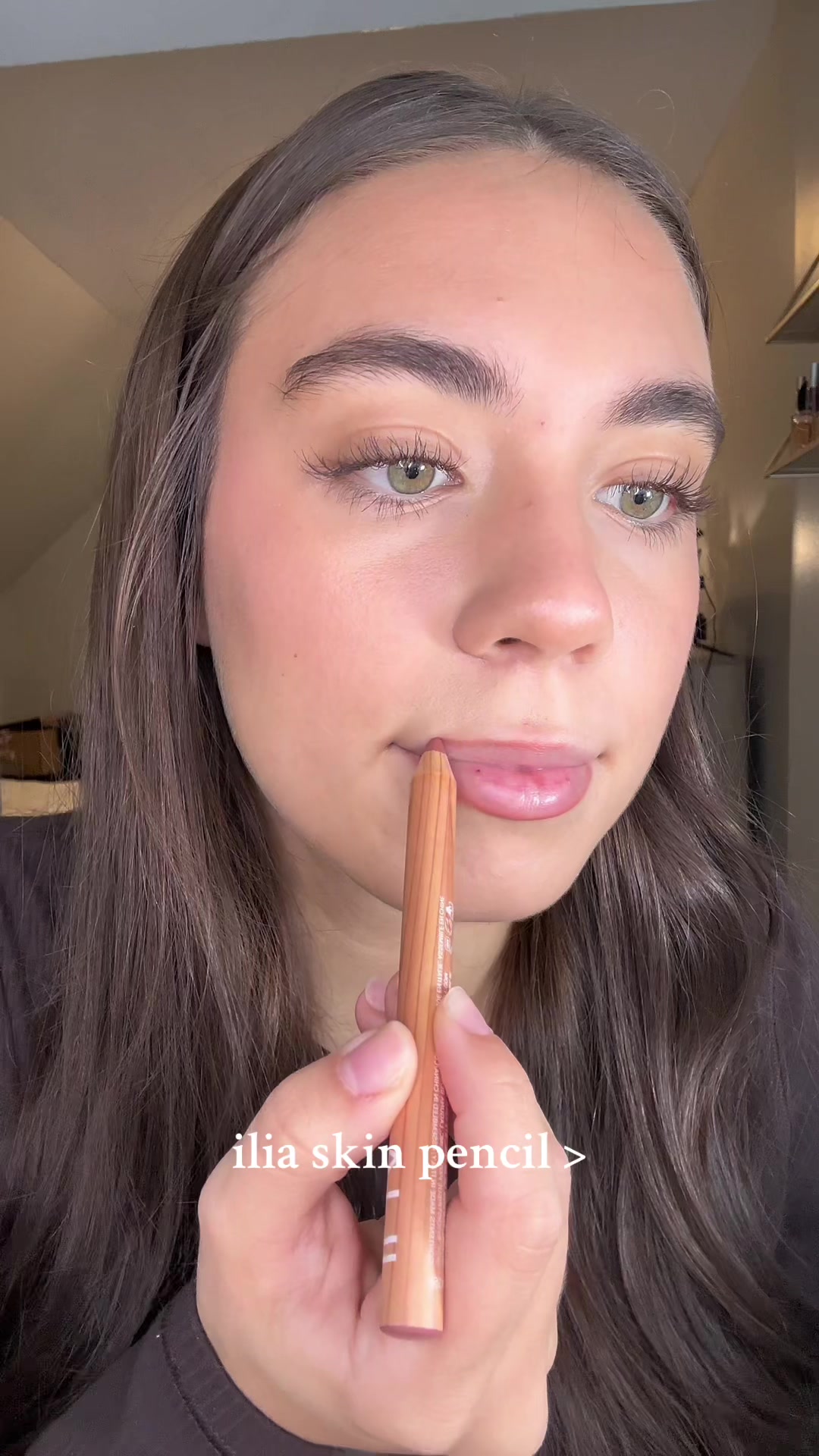 TikTok post by @bri.carney8 for ILIA Beauty. Caption reads: @ILIA Beauty.