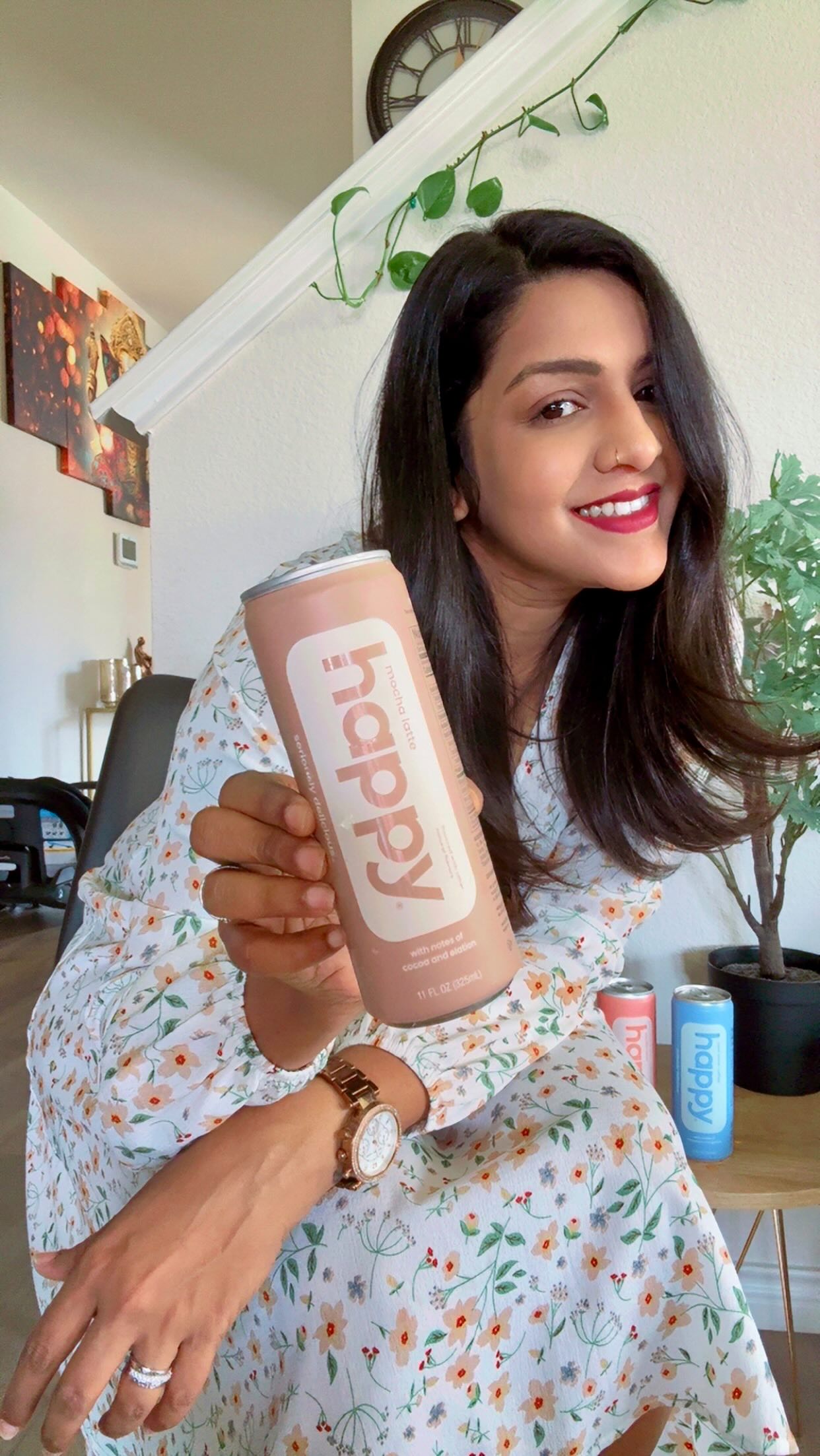 Instagram post by @cherekeerthana for Happy Products. Caption reads: Hey everyone let’s try some @we_are_happy_products....