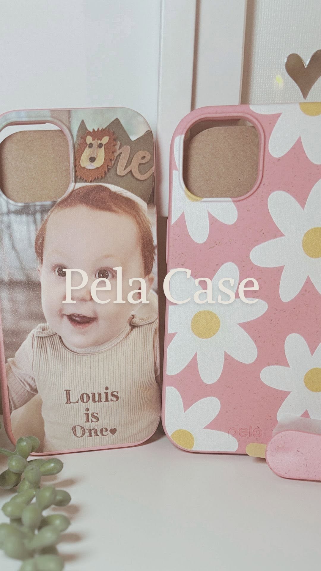Instagram post by @mum2louis01 for Pela Case. Caption reads: AD| 🌿 Protect your phone and the planet with Pela....