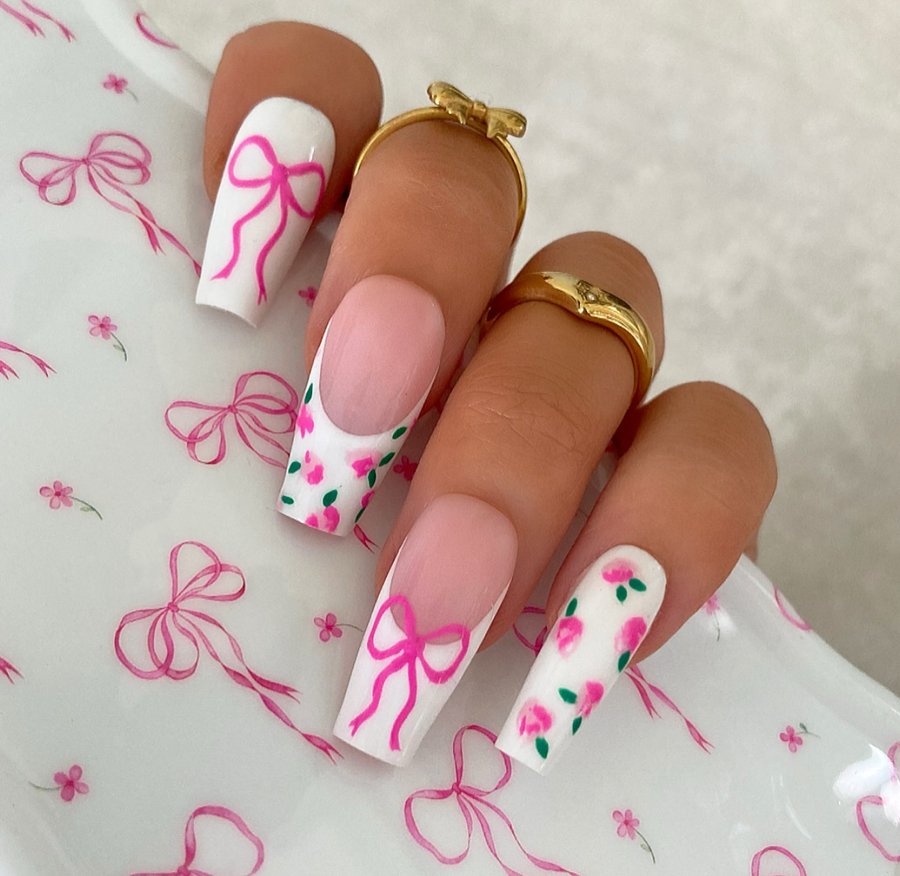 Instagram post by @pressedbycharlotte_ for Coconut Lane. Caption reads: A girly set to match my cute new @coconutlaneuk....