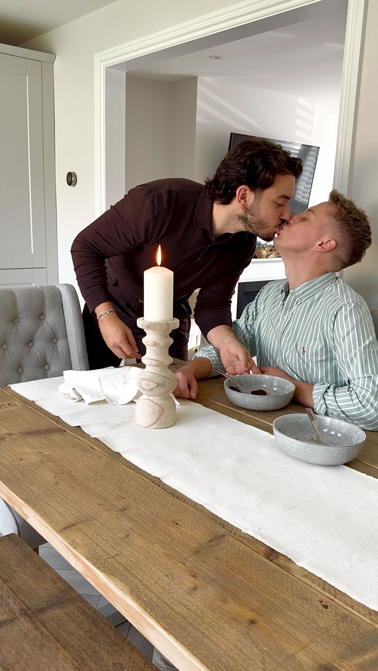 Instagram post by @thetatamfamily for Morrisons. Caption reads: AD | Date nights with you ♥️🕯️

Thanks to....