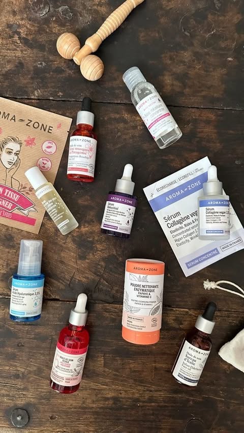 Instagram post by @yonatbll for Aroma-Zone. Caption reads: Pas mal cette petite gamme là @aromazone_officiel....