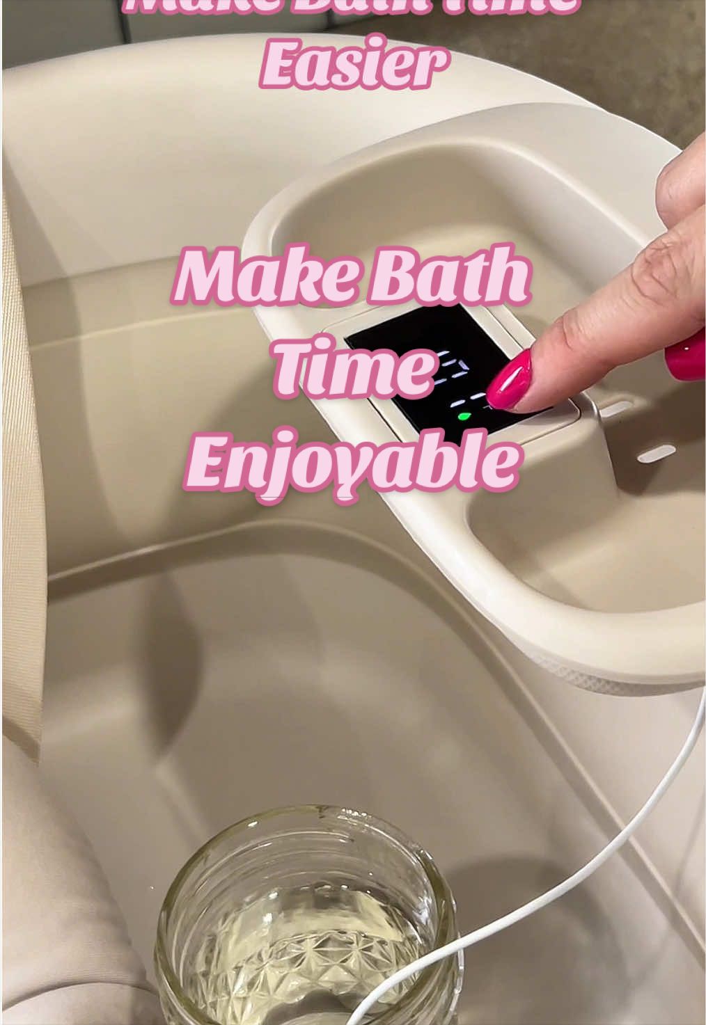 TikTok post by @thegirltobi for Jool Baby. Caption reads: [...] #bathtub #bathtime #babyneeds @Jool Baby.