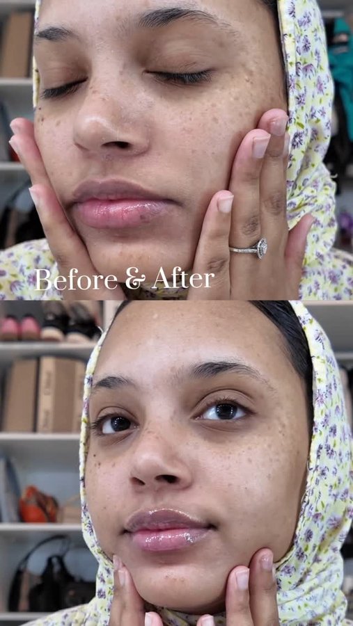 Instagram post by @sabrinahassaan for Dionis Goat Milk Skincare. Caption reads: Dry skin girlies we don’t have to struggle no more....