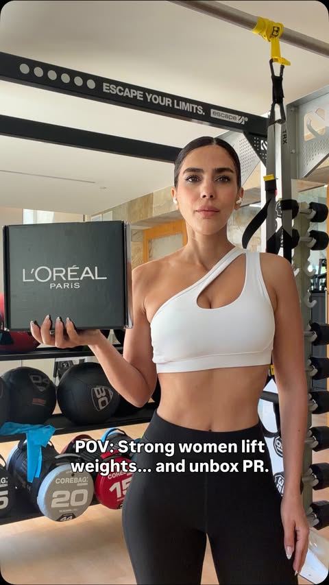 Instagram post by an influencer for L'Oréal Paris. Caption reads: POV: Opening my PR package from L’Oréal Paris at....