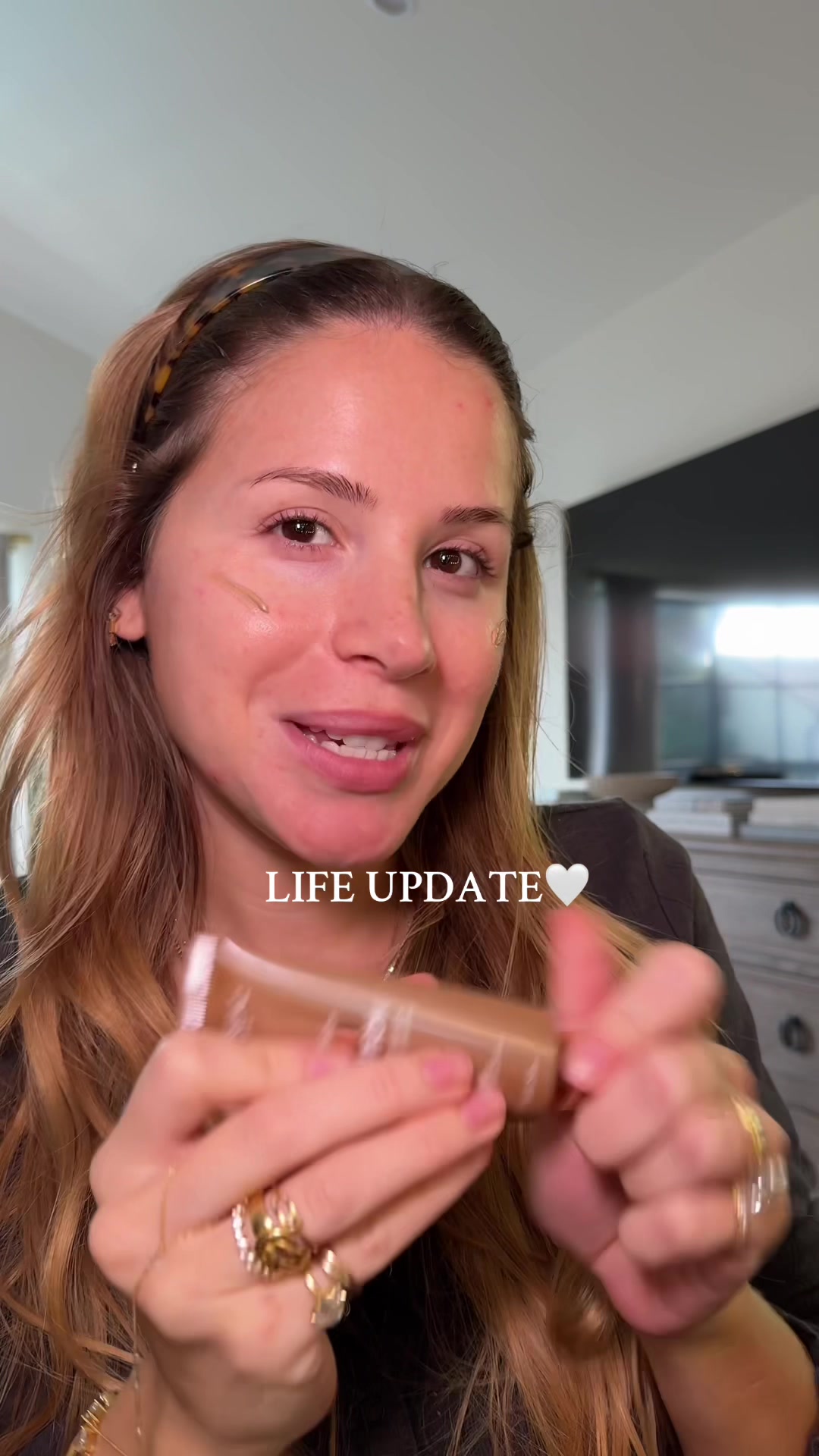 TikTok post by @anastazia for Aerie. Caption reads: A little pregnancy and life update that was long....