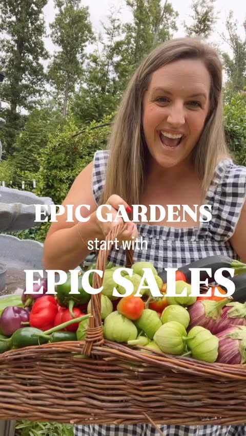 Instagram post by @southerntoatea for Epic Gardening. Caption reads: [...] of my FAVORITE sale of the year!!!!....