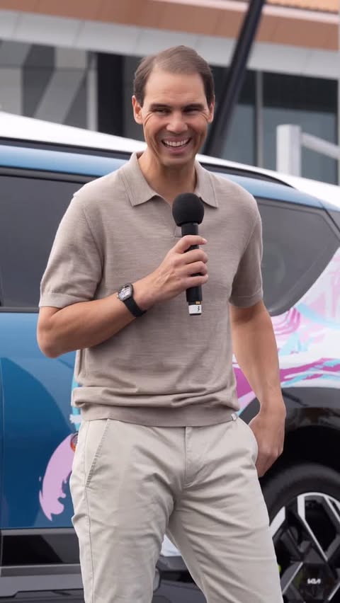Instagram post by @rafaelnadal for Kia. Caption reads: [...] Celebrating 25 years of partnership with....