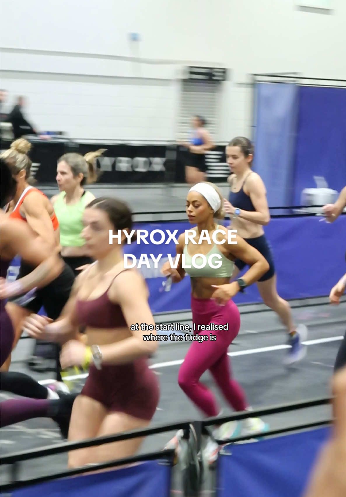 TikTok post by @debbiemillyard for Saucony. Caption reads: [...] as I was filming an ad) TRAINERS: @Saucony....