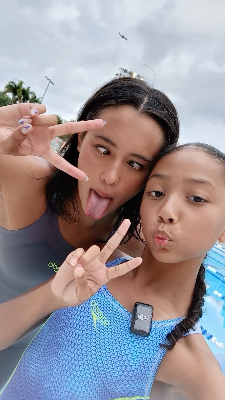 Instagram post by @arabellagsims for Speedo USA. Caption reads: @arabellagsims takes on some questions from our....