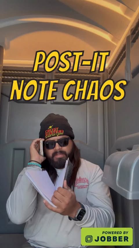 Instagram post by @poorpumpersociety for Jobber. Caption reads: Workflow chaos? Try Jobber.  #jobberambassador....