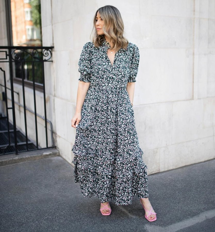 Instagram post by @msrachelstevens for Baukjen. Caption reads: Classic, timeless pieces that you’ll wear season....