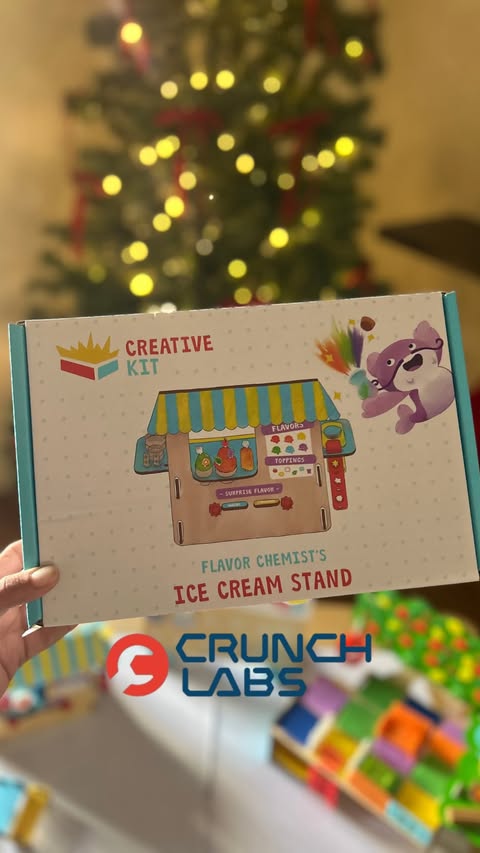 Instagram post by @my_busy_kid for CrunchLabs. Caption reads: Want one for your little creators? Just type ‘kit’....