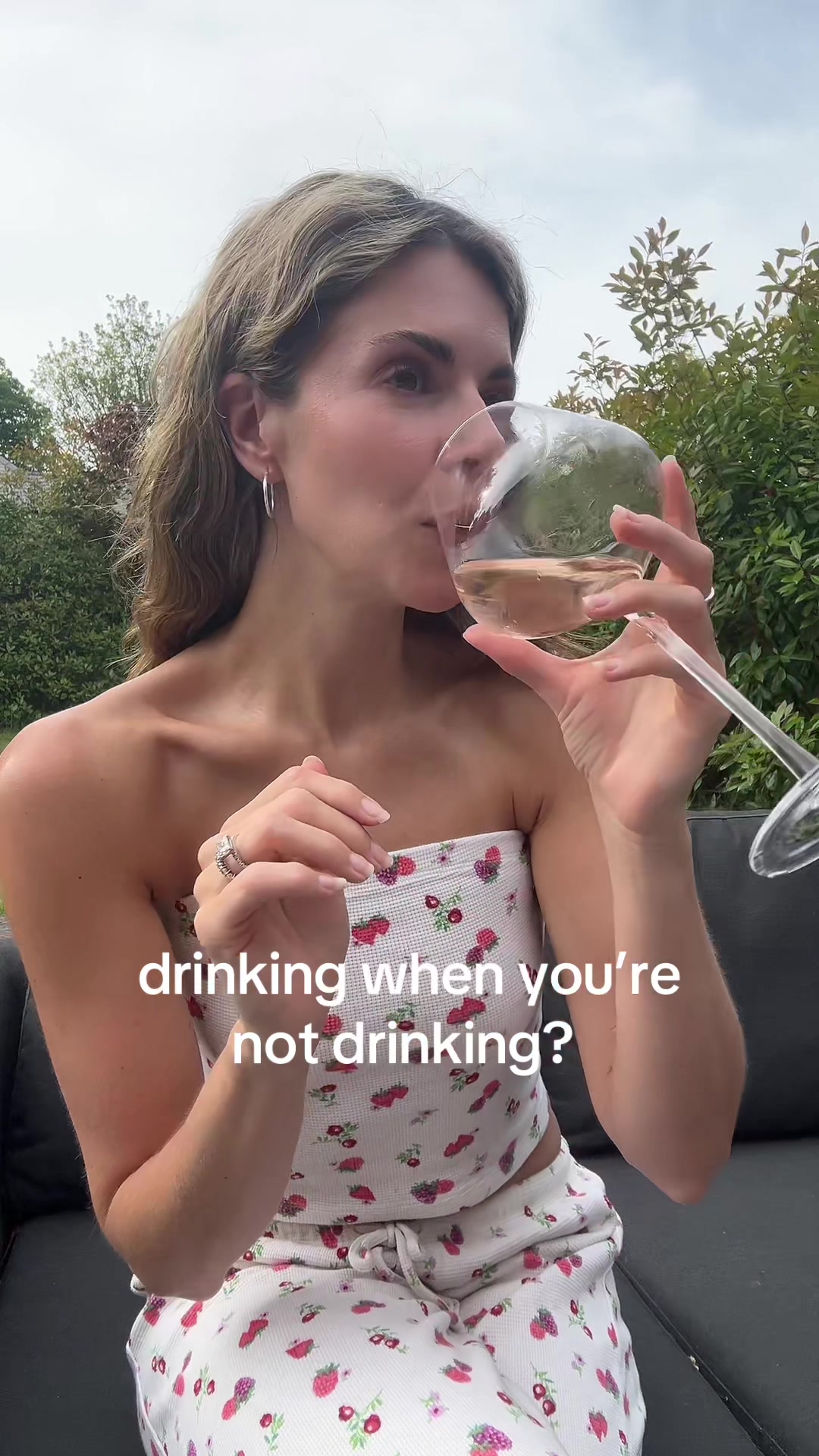 TikTok post by @still.in.pyjamas for Calm. Caption reads: [...] England in a can. Really enjoying the Calm....