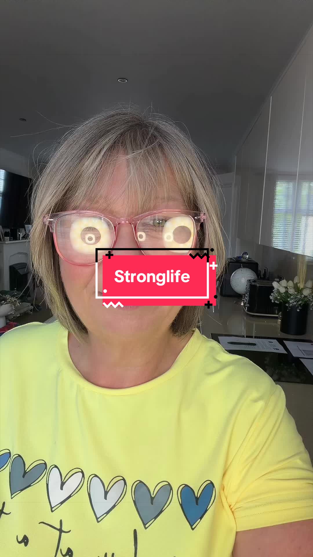 TikTok post by @suemc9 for Stronglife. Caption reads: Stronglife Collagen 60 Patches - 5 in 1 Collagen....