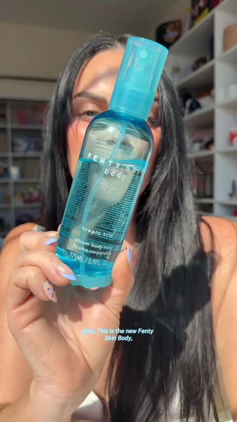 Instagram post by @kristynhoffman for FENTY SKIN. Caption reads: [...] home in Barbados, the @fentyskin NEW Limited....