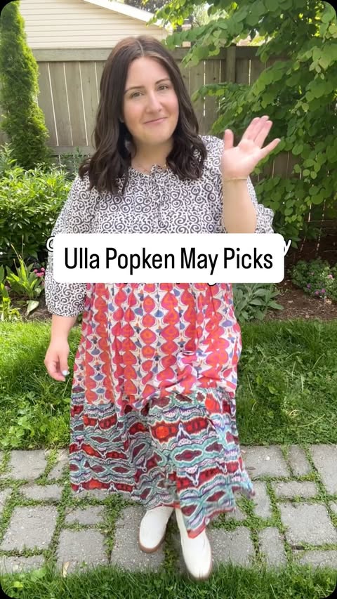 Instagram post by @alyssagoldwater for Ulla Popken. Caption reads: Comment “SPRING” to shop my May @ullapopkenusa....
