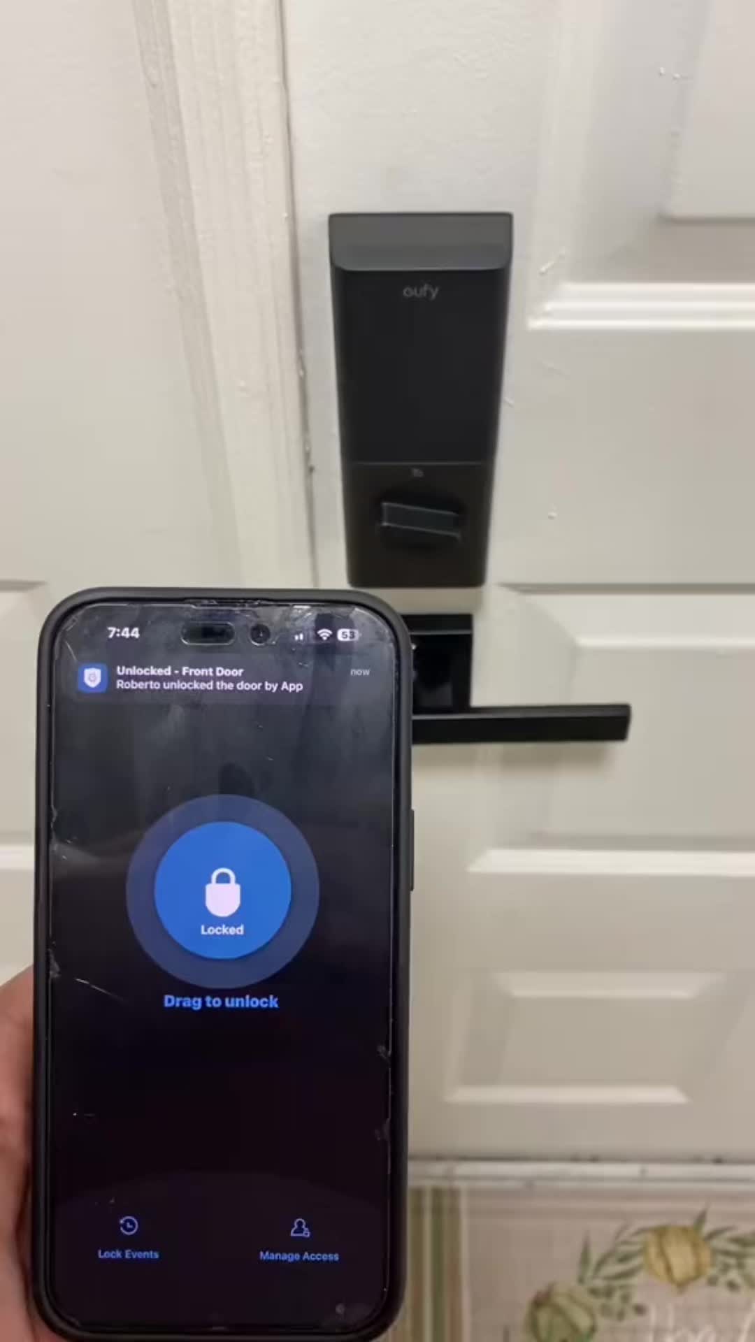 TikTok post by @robertoguillencc for Soundcore by Anker. Caption reads: @soundcoreofficial #eufysmartlock....