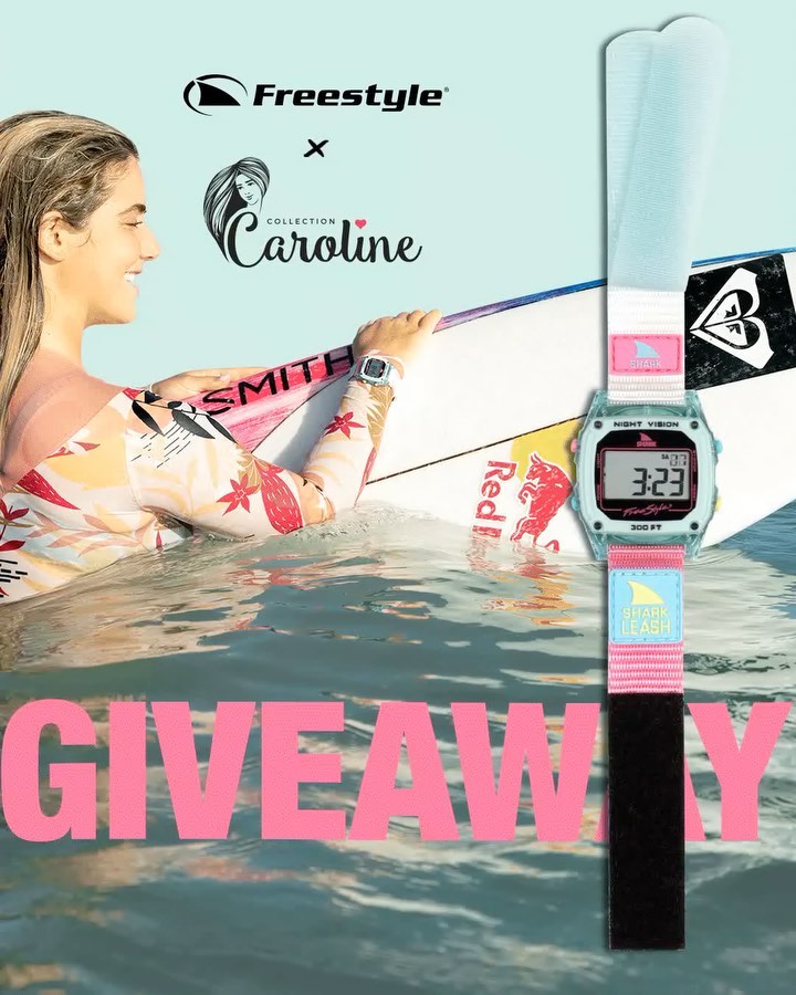 Instagram post by @caroline_markss for Freestyle Watches. Caption reads: Freestyle for me has always meant family. Some of....