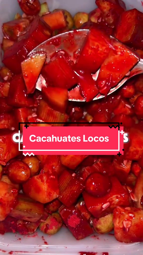 TikTok post by @graciela.ndrea for Sr. Michelado. Caption reads: cacahuates locos 🥒🥜🌶️🍋‍🟩 @Sr.Michelado azu....