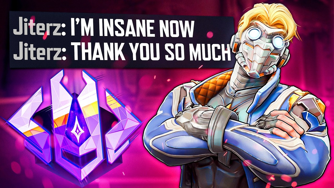 YouTube post by @brookss_ for WALLHACK. Caption reads: RANK 1 Starlord Coaches A Grandmaster Starlord |....