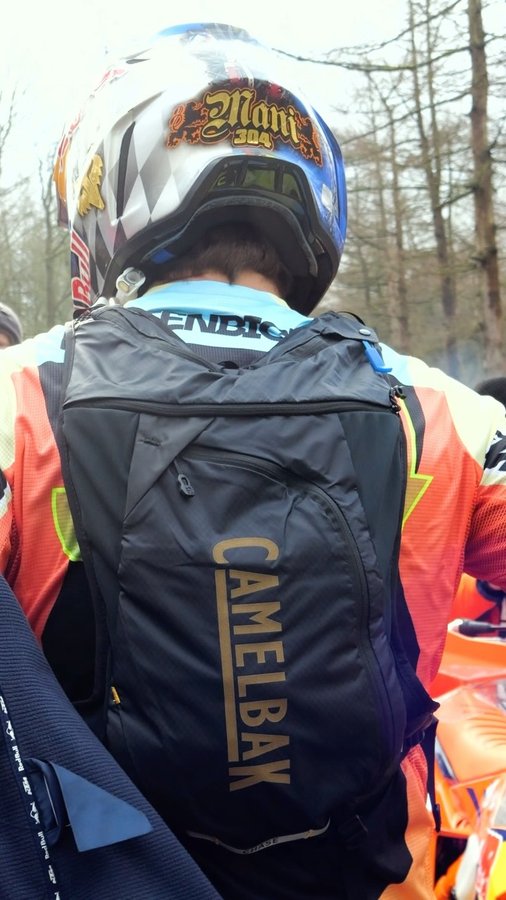 Instagram post by @endurostation for CamelBak. Caption reads: @m_letti304 x @camelbak 🔥🔥🔥
I’m fired up to....